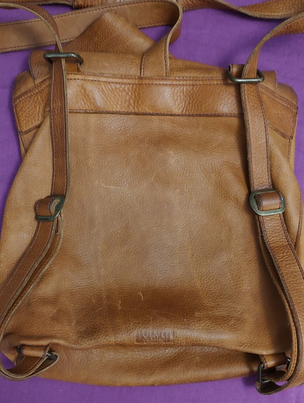 Duluth Trading Co Brown Leather Backpack